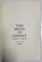 The Mind of Christ by Harold A. Bosley (Hardback, 1966, First Edition)