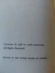 The Last Picture Show By Larry McMurtry Hardcover 1966 BCE