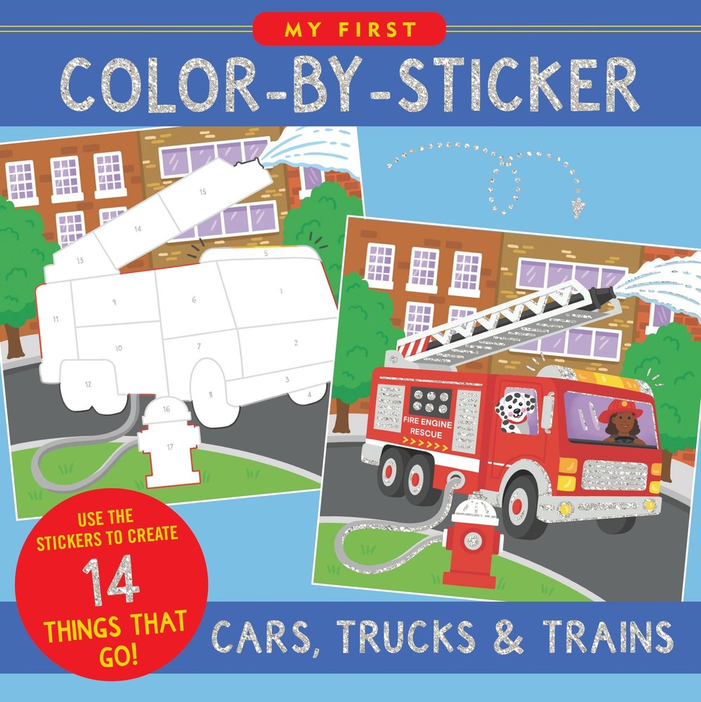 My First Color-By-Sticker Book – Cars, Trucks, & Trains various colors