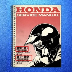 HONDA TRX350 Fourtrax Foreman ATV Service Manual 1985-1989 – WIRE BOUND – COVERS