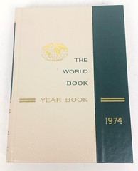 Vtg The World Book Yearbook 1974 Review of Events of 1973 Hard Cover 608 Pages