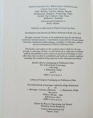 The Oxford Book of Marriage by Helge Rubinstein 1990 w/Dust Jacket