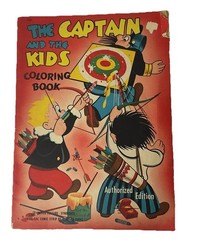 Book Kids Coloring Book Vintage The Captain And The Kids 11×8 Inches Great Comd