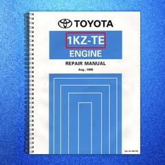 TOYOTA 1KZ-TE Engine Repair Manual 1999 – STEEL WIRE BOUND – PROTECTIVE COVERS