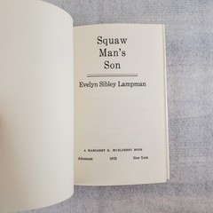 Sqaw Man’s Son by Evelyn Sibley Lampman 1978 1st Ed Hardcover ~ Ex-Library