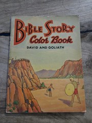 Vintage Bible Story Color Book David And Goliath 1947 Stamps Zondervan Coloring