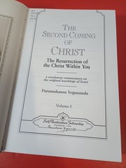 Second Coming of Christ : The Resurrection of the Christ Within You: Vol-1 Only