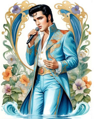 Electric Elvis – Elvis Presley Adult Coloring Book 110 Pages! Stress Relief
