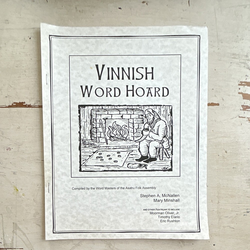 Vinnish Word Hoard Signed staple bound 1999 rare Stephen McNallen Minshall