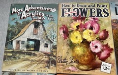 Vintage Lot of 8 WALTER T. FOSTER How To Draw & Paint Instructional Art Books