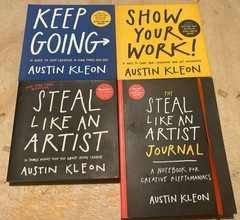 Austin Kleon Steal Like an Artist, Show Your Work, Keep Going Lot of 4 Books PB