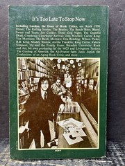 Its Too Late to Stop Now by Jon Landau 1972 Sftcvr Good N1