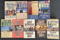 9 Larry McMurtry Books- Titles Listed and Books Pictured