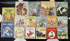 16 Rare HTF Little Golden Books Vintage Disney 1980s antique Oz Nursery MGM Lot