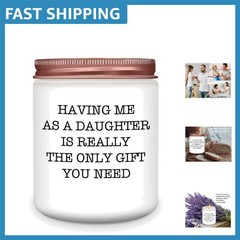 Thoughtful Gifts for Mom & Dad – 9 oz Lavender Candle with Funny Message