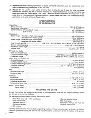 Logan Lathe 14″ Powermatic Maintenance Instructions and Parts List: 56 Pages