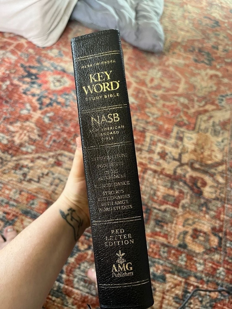 AMG Publishers Hebrew-Greek Key Word Study Bible NASB Genuine Leather