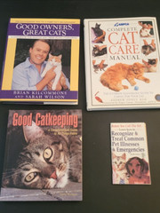 Lot 4 assorted cat care books