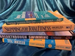 LOT of 4 BOOKS ABOUT SWIMMING! Total Immersion, Triathlon Swimming, TotalFitness