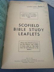 Scofield Bible Study Leaflets Leaders Book Series A, B, C, D, 1935