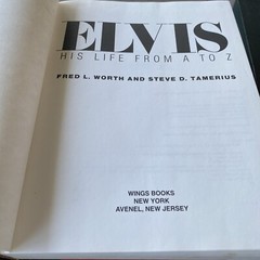 “Elvis His Life From A to Z” 620 pages. By Fred Worth, Steve Tamerius HC B88