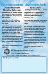 Bible, Gospel Tracts in English/Spanish, Pack of 40 in 4 Covers, 20 Pages Each.