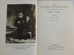 Letters Of Charles and Mary Lamb 3 Vol 1935 HC Dent Methuen Great Britain VGC