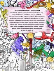 The Ultimate Alphabet Coloring Book 1 By Alannah Dyer- 8.5×11 in. Ages 4-8 Fun