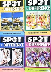 Bundle Of 4 Spot the Difference Puzzle Books Intermediate/ Challenging 2024 NEW!