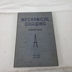 Vintage 1962 Mechanical Drawing Edward Berg 5th Revised Edition Hardcover Book