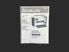 Delta TP305 Instruction Manual User Guide For 12″ Portable Planer Coil Bound