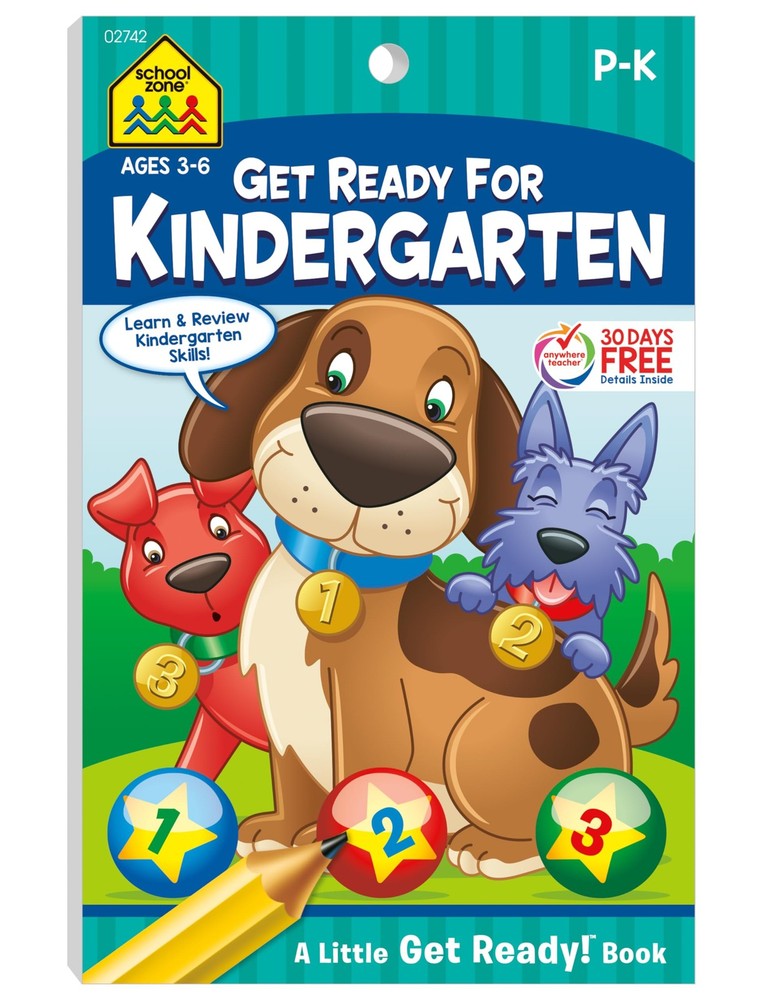 School Zone Get Ready for Kindergarten Workbook: 48 Pages, Pre-K, Preschool,…