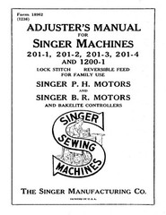 Singer Sewing Machine 201-1 Adjuster’s Manual “1936” (54 Page)