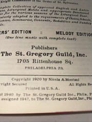 The St. Gregory Hymnal and Catholic Choir Book, Singers’ Edition, Melody Edi…