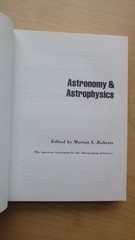 Astronomy & Astrophysics, Morton S Roberts, ed (paperback, 1985) 
