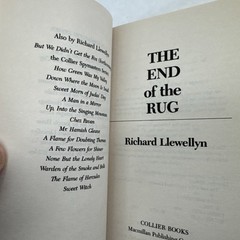 END OF THE RUG Richard Llewelyn Collier Spymasters