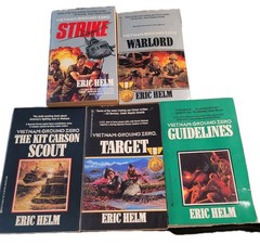 Lot Of 5 Paperback Military Books Novels By Eric Helm- Vietnam Ground Zero