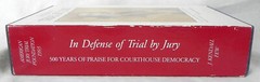 “In Defense of Trial by Jury” Volumes 1 & 2 Softcover Books + Slipcase, Few 1993