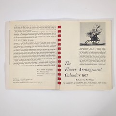 Flower Arrangement Calendar 1957 Floral Design Planner Box Helen Van Pelt Wilson