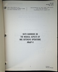 NATO Handbook on the Medical Aspects of NBC Defensive Operations AMedP-6 1973 PB