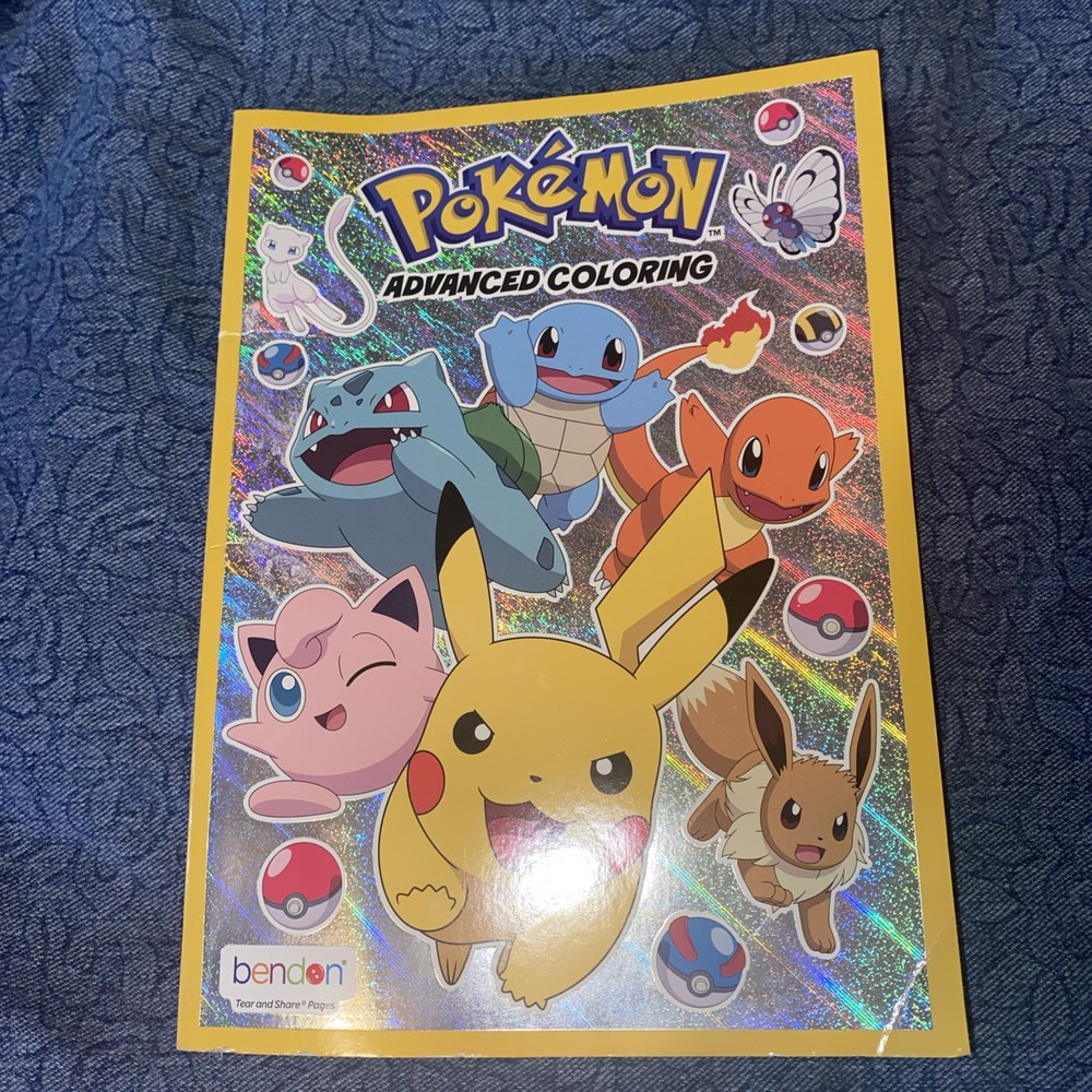Pokemon 39/40 Pages Intact Advanced Coloring Book💥 Paperback Tear & Share