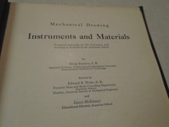 Vintage 1925 Mechanical Drawing Lessons Ervin Kenison American School Chicago