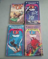 Lot (4) Wizard of Oz Del Rey Vtg Paperbacks Frank Baum Classics Fantasy