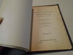 Vintage 1925 Mechanical Drawing Lessons Ervin Kenison American School Chicago