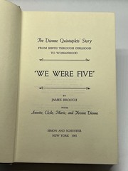 We Were Five James Brough 1965 1st Ed HC Simon and Schuster