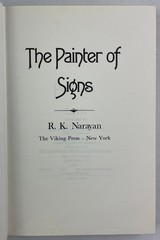 A Painter of Signs, R. K. Narayan, 1976, 1st Edition, Indian Literature, HCDJ