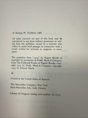Guns of August by Barbara W. Tuchman (1989, Hardcover)