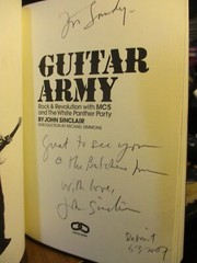Signed JOHN SINCLAIR Guitar Army Book W/CD 302 Pages MC 5 White Panthers DETROIT