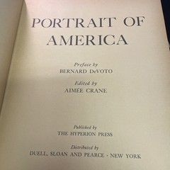 PORTRAIT OF AMERICA Rare Vintage Book Hyperion Press First Edition 1945