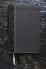 NIV, Compact Center-Column Reference Bible, Leathersoft, Black, Red Letter,
